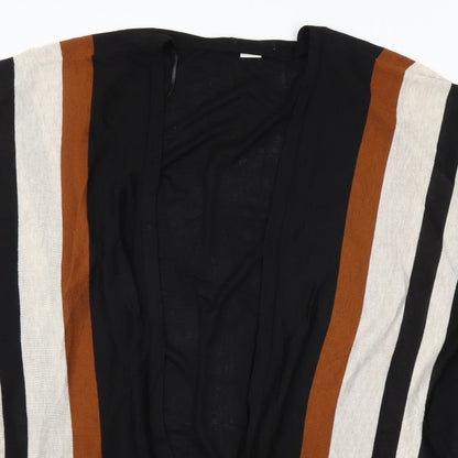 H&M Womens Black Striped  Cardigan Jumper Size XS
