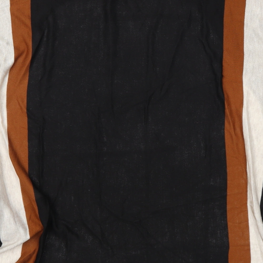 H&M Womens Black Striped  Cardigan Jumper Size XS