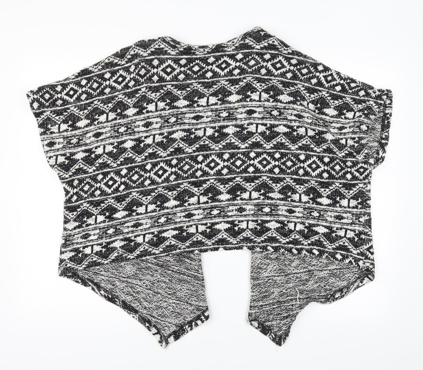 New Look Girls Black Geometric  Cardigan Jumper Size M