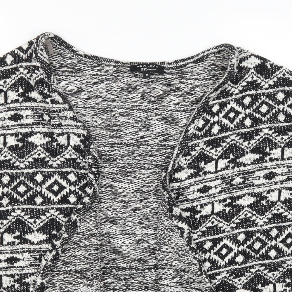 New Look Girls Black Geometric  Cardigan Jumper Size M