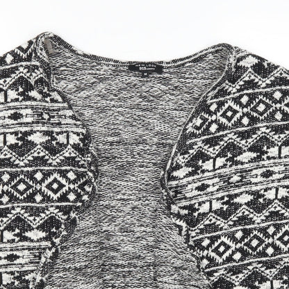 New Look Girls Black Geometric  Cardigan Jumper Size M