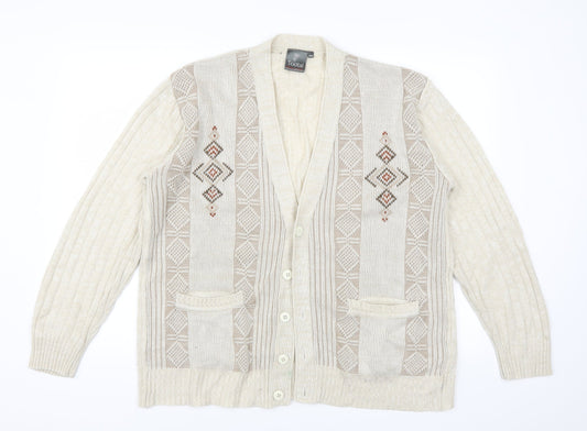 Tootal Mens Beige   Cardigan Jumper One Size