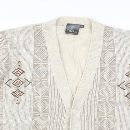 Tootal Mens Beige   Cardigan Jumper One Size