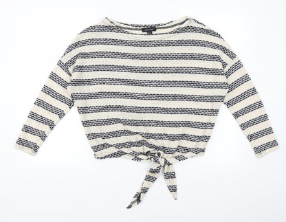 New Look Womens Beige Striped  Pullover Jumper Size S