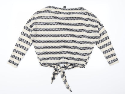 New Look Womens Beige Striped  Pullover Jumper Size S