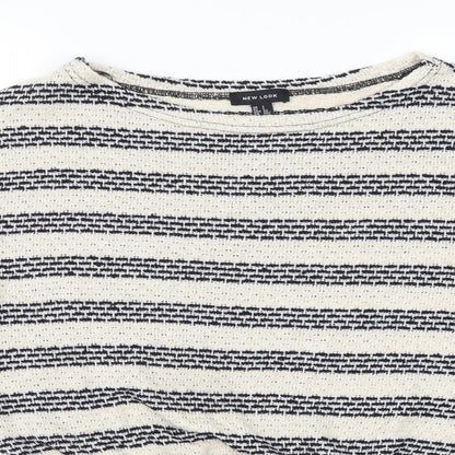 New Look Womens Beige Striped  Pullover Jumper Size S