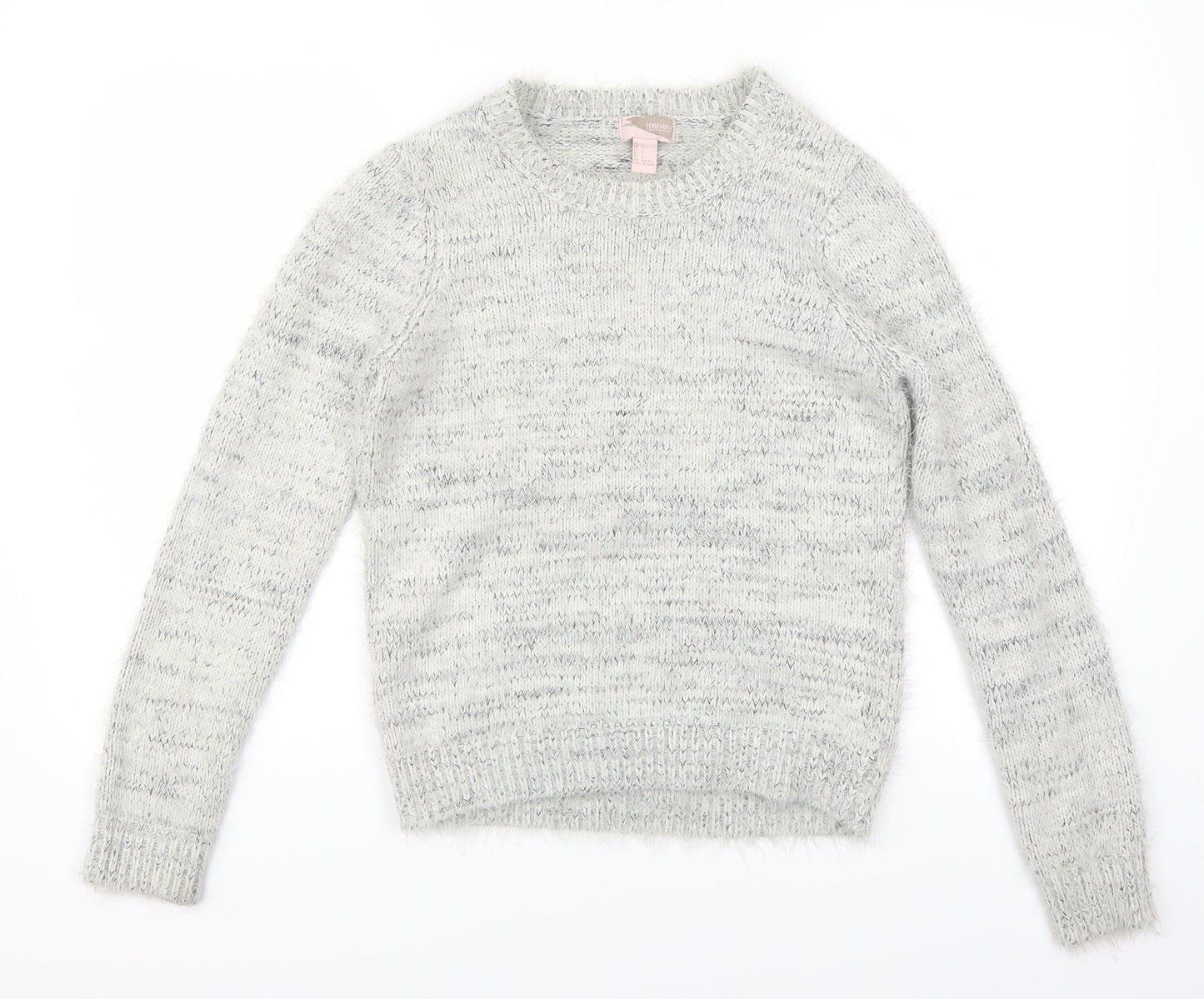 FOREVER 21 Womens Grey   Henley Jumper Size S