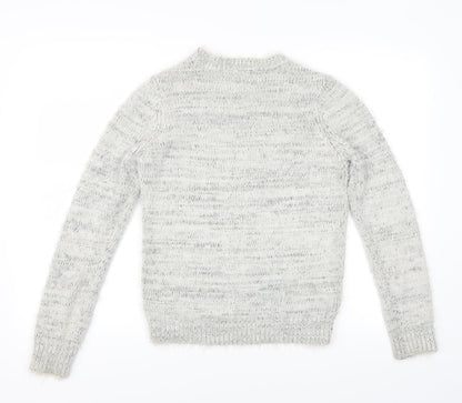 FOREVER 21 Womens Grey   Henley Jumper Size S