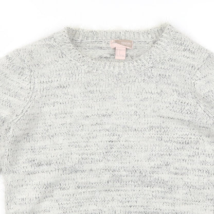 FOREVER 21 Womens Grey   Henley Jumper Size S