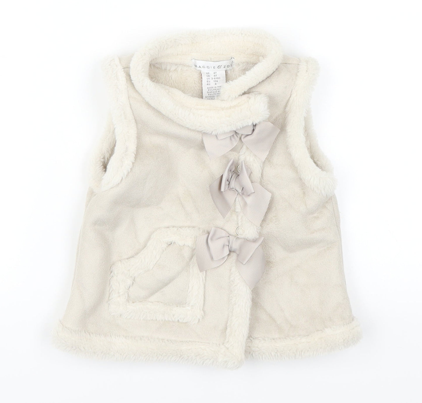 Maggie & Zoe Girls Grey   Gilet Waistcoat Size 4 Years