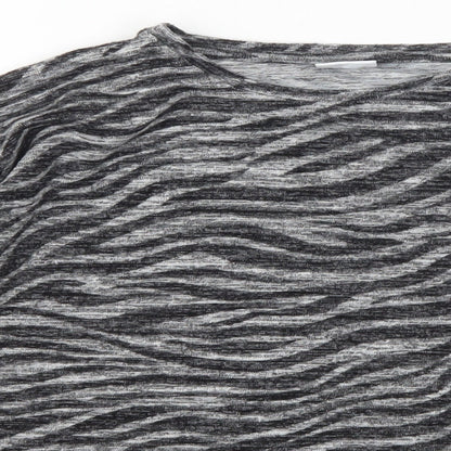 F&F Girls Grey Animal Print  Pullover Jumper Size 11-12 Years