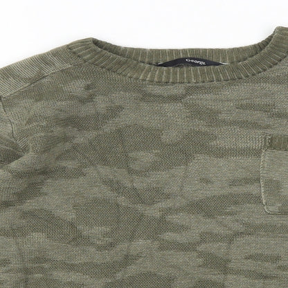 George Boys Green   Pullover Jumper Size 9-10 Years