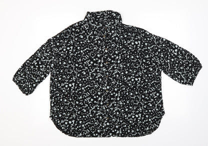Womens UK Size 6 NEXT Black Basic Button-Up