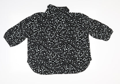 Womens UK Size 6 NEXT Black Basic Button-Up
