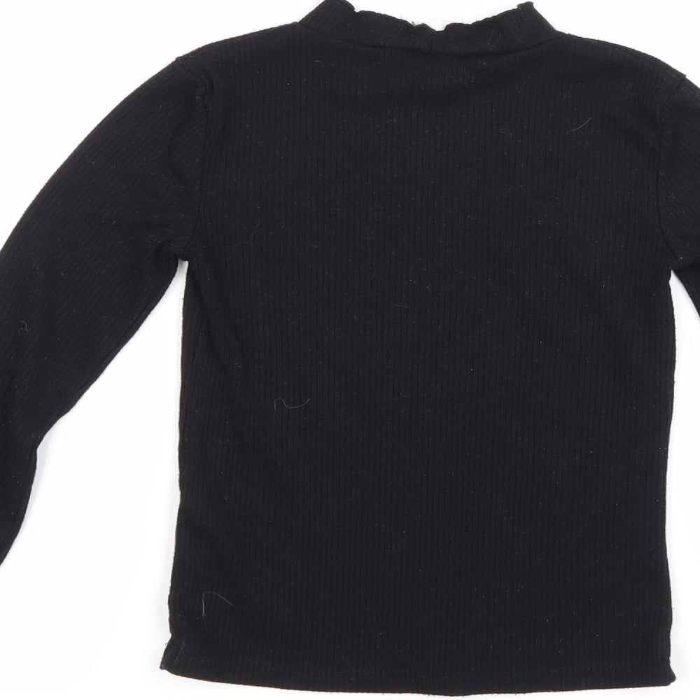 F&F Girls Black   Pullover Jumper Size 7-8 Years