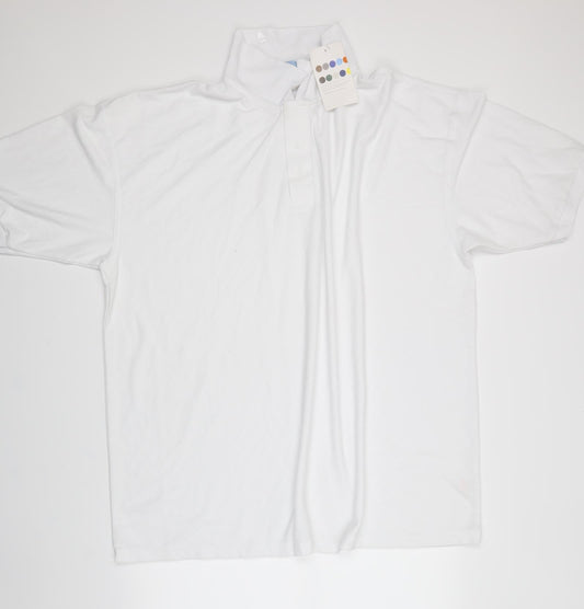 Blue Max Mens White    Polo Size 2XL