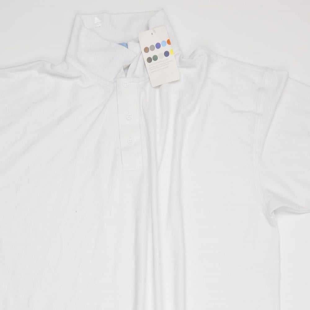 Blue Max Mens White    Polo Size 2XL