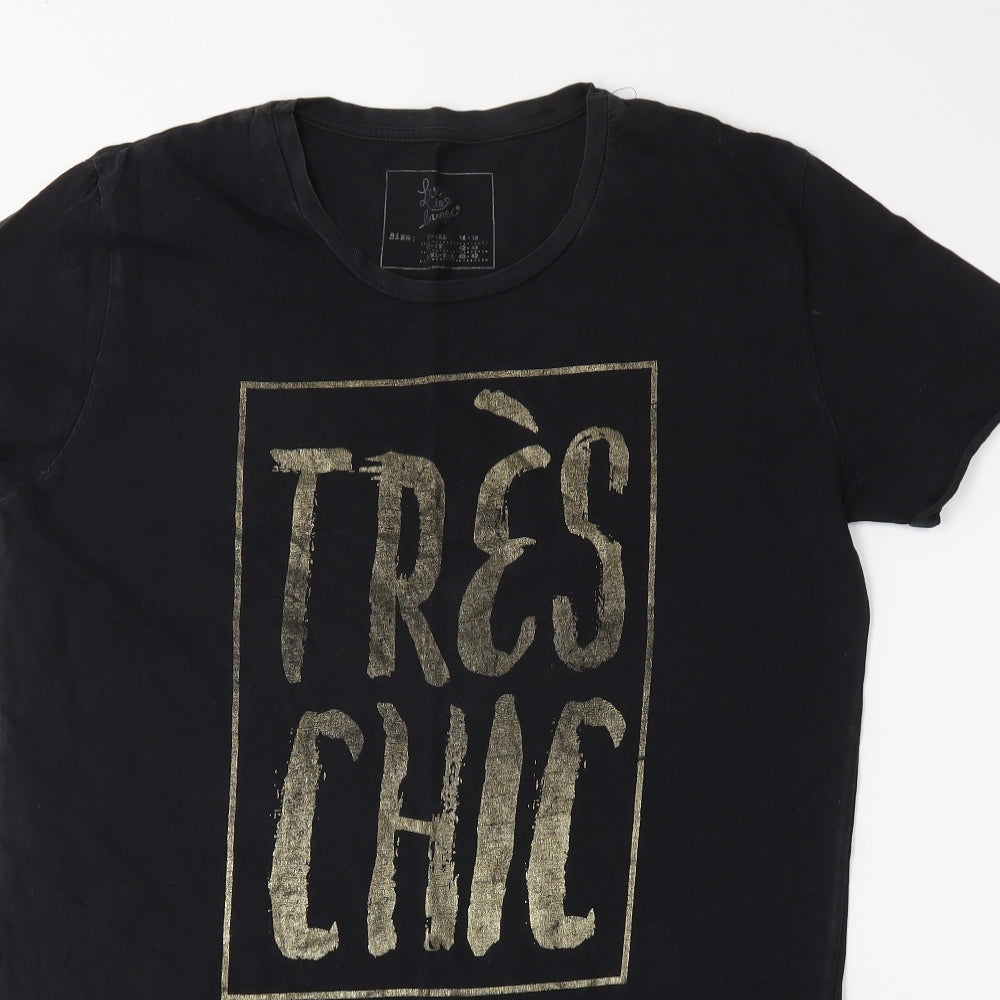 Love to lounge Womens Black   Basic T-Shirt Size 14