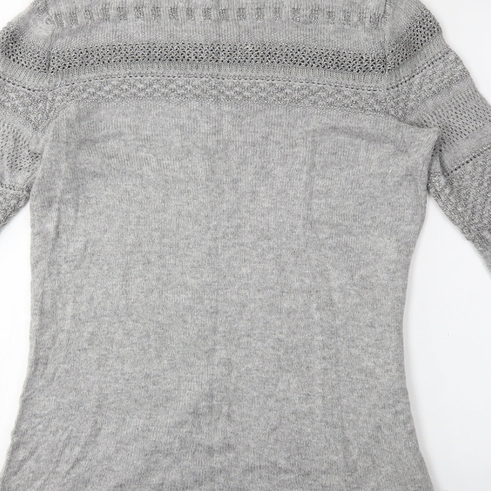 H&M Womens Grey   Pullover Jumper Size M