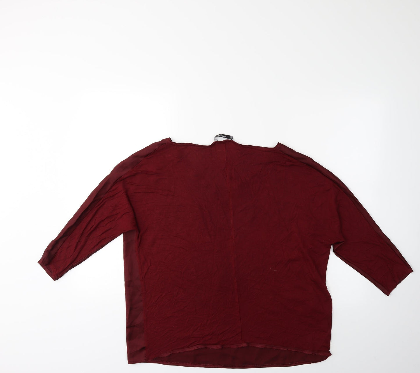 Womens UK Size L Mango Red Basic Blouse
