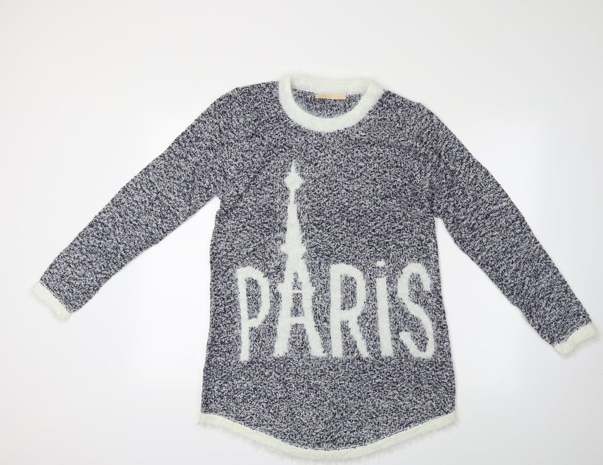 L.I.N.H.H. Womens Blue   Pullover Jumper Size M