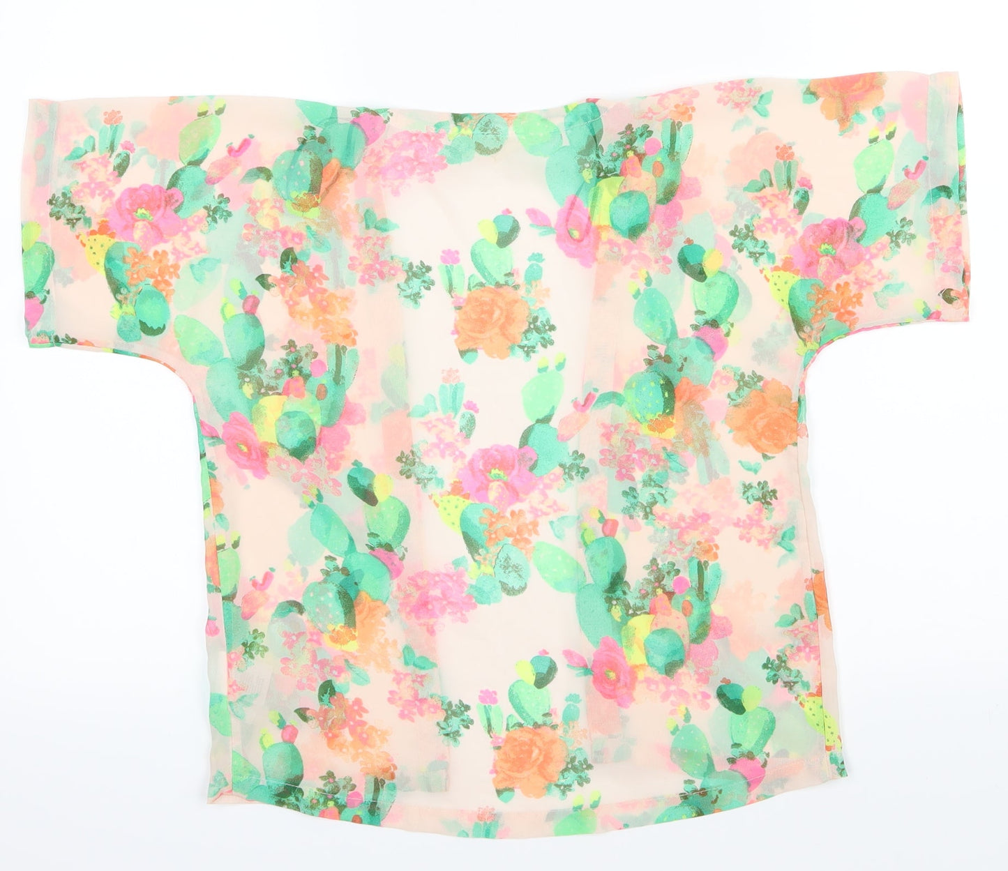 H&M Girls Green Floral  Basic Casual Size 6-7 Years