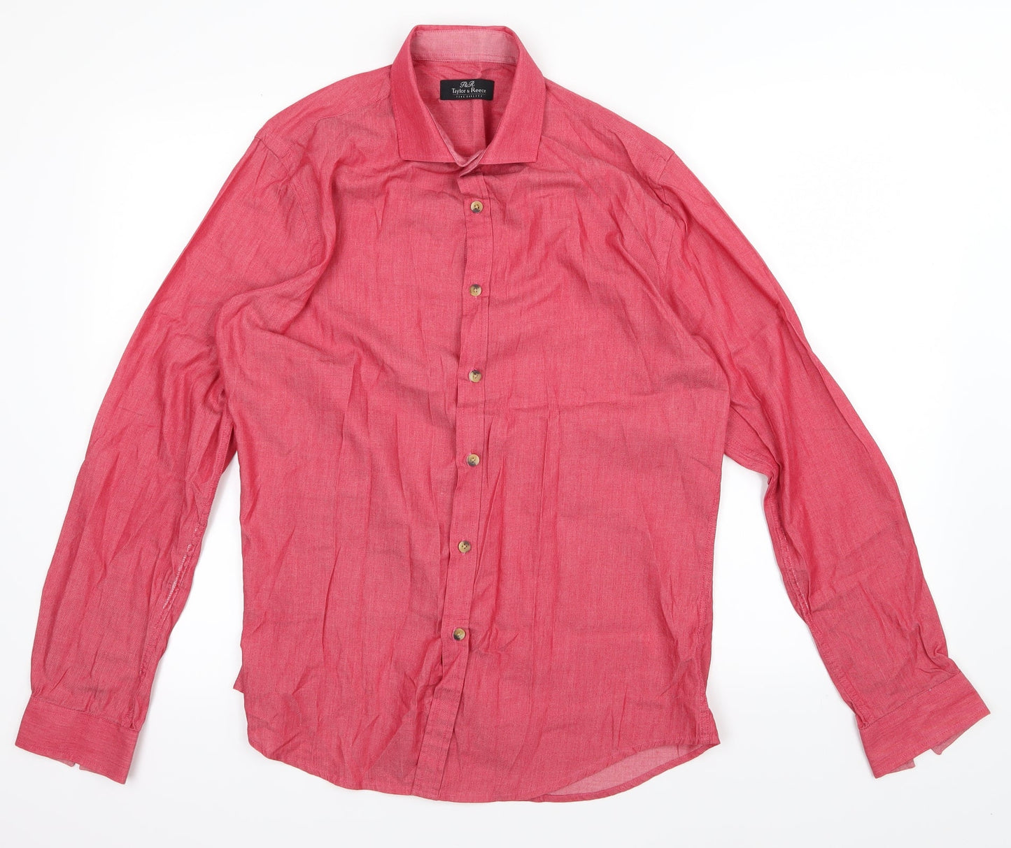 Taylor & Reece Mens Red    Button-Up Size M