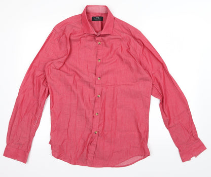 Taylor & Reece Mens Red    Button-Up Size M