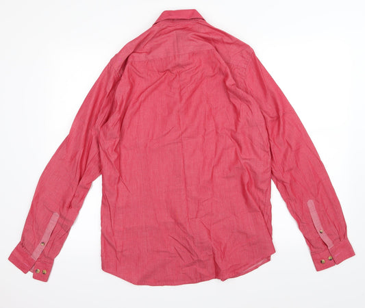 Taylor & Reece Mens Red    Button-Up Size M