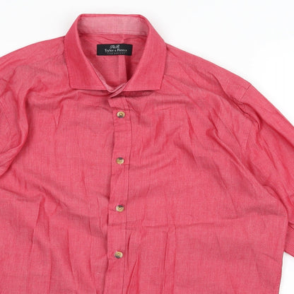 Taylor & Reece Mens Red    Button-Up Size M