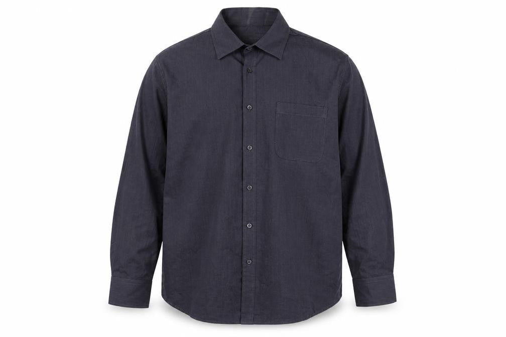 Mens UK Size M F&F Grey  Button-Up Long Sleeve Casual Shirt