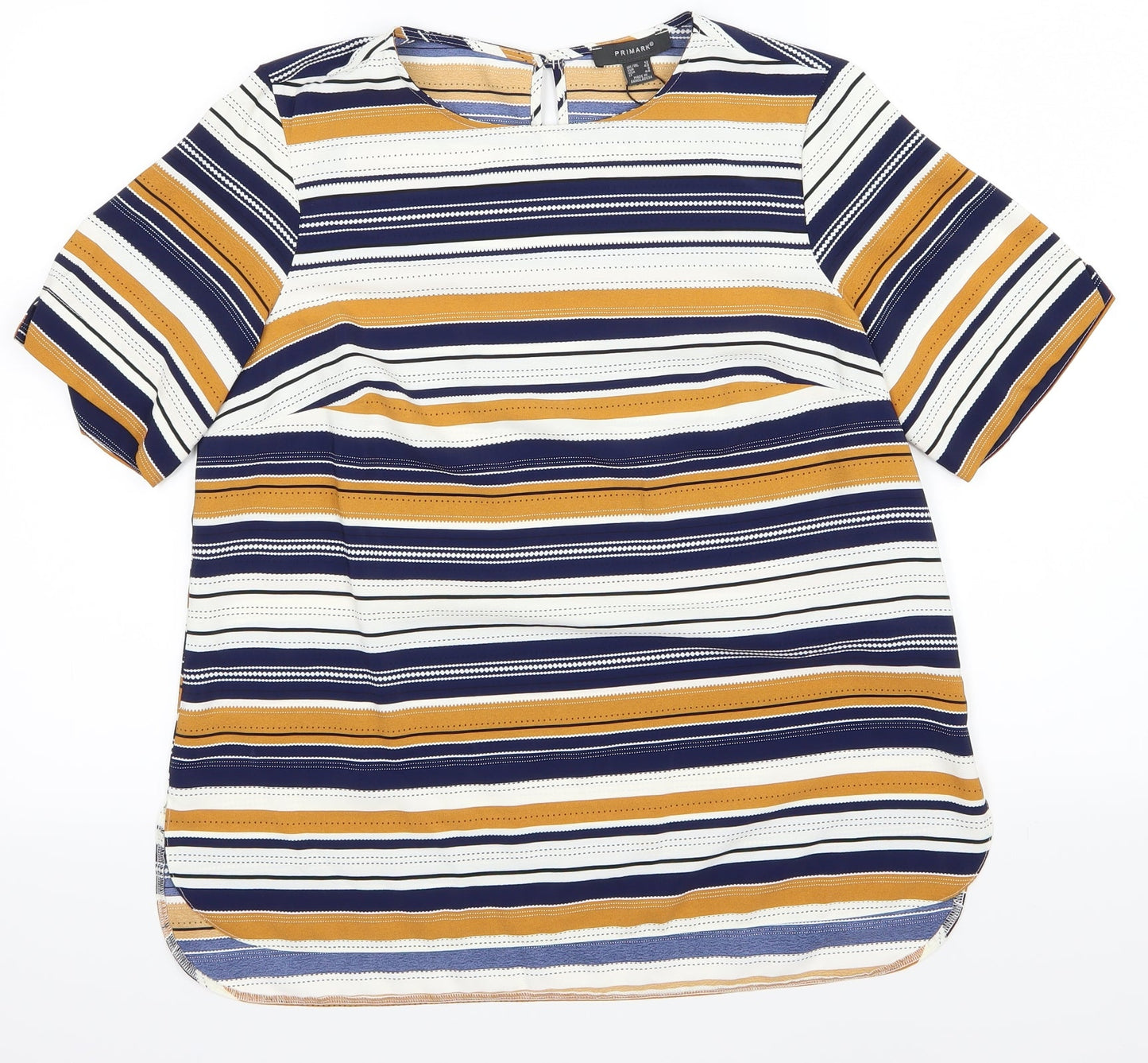 Primark Womens Blue Striped  Basic Blouse Size 12