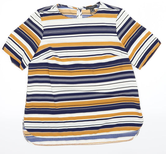 Primark Womens Blue Striped  Basic Blouse Size 12