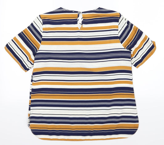 Primark Womens Blue Striped  Basic Blouse Size 12