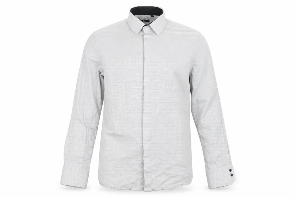 Mens UK Size M NEXT White  Button-Up Long Sleeve Casual Shirt