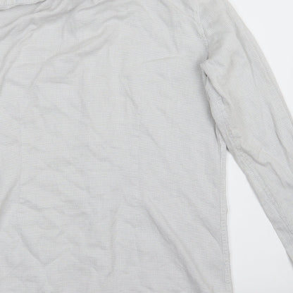 Mens UK Size M NEXT White  Button-Up Long Sleeve Casual Shirt