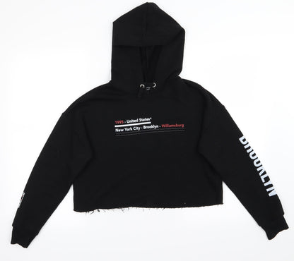New Look Girls Black   Pullover Hoodie Size 12-13 Years  - USA
