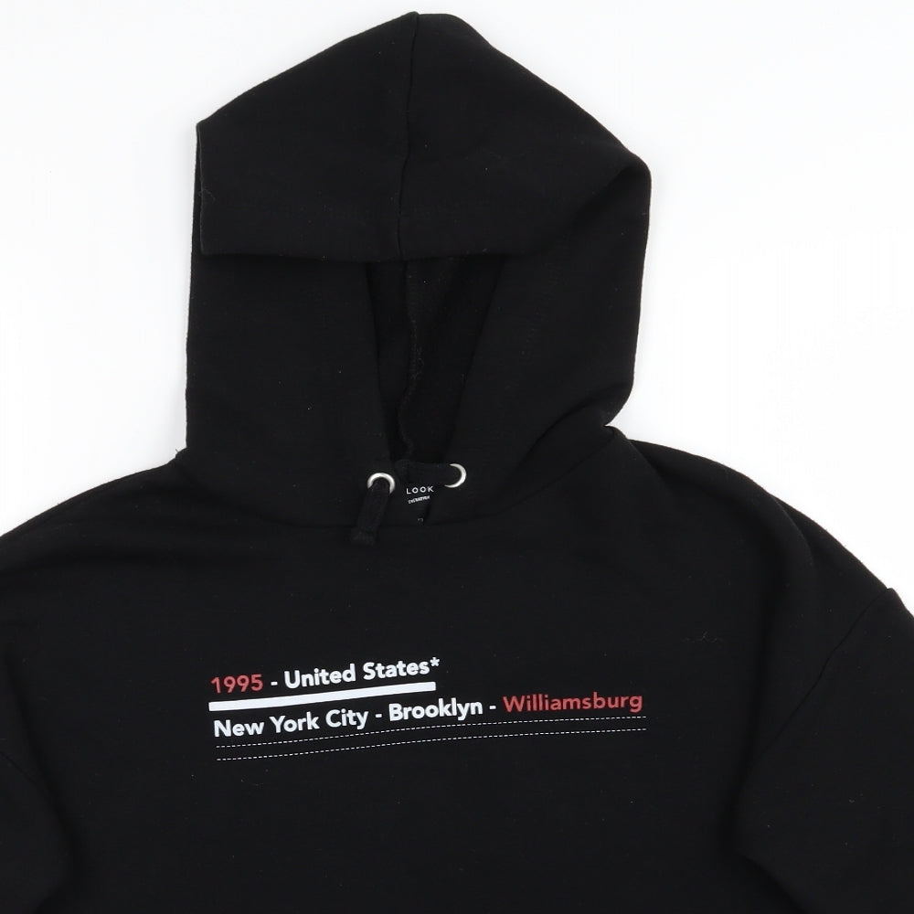 New Look Girls Black   Pullover Hoodie Size 12-13 Years  - USA