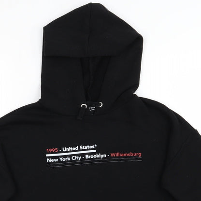 New Look Girls Black   Pullover Hoodie Size 12-13 Years  - USA