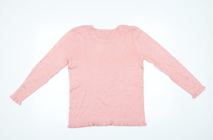 Just Elegance Womens Pink   Pullover Jumper Size S