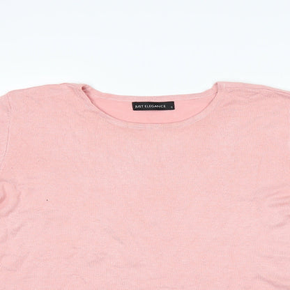 Just Elegance Womens Pink   Pullover Jumper Size S