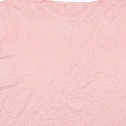 Just Elegance Womens Pink   Pullover Jumper Size S