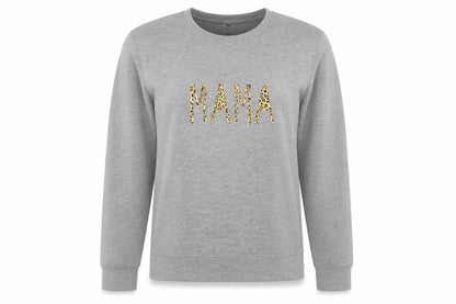 Womens Grey  Jersey Pullover Sweatshirt Size S  - mama