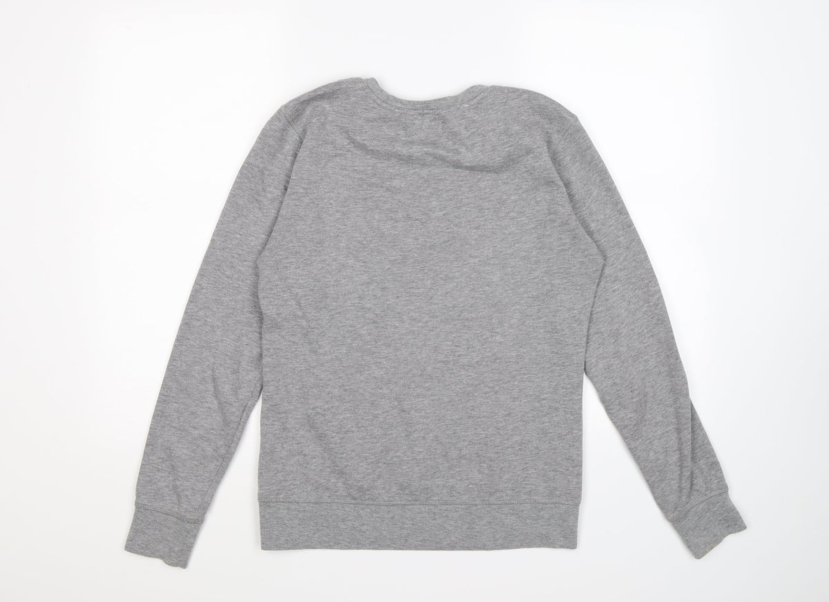 Womens Grey  Jersey Pullover Sweatshirt Size S  - mama