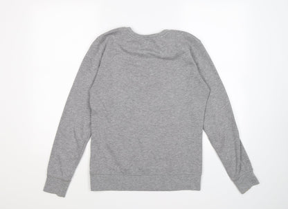 Womens Grey  Jersey Pullover Sweatshirt Size S  - mama