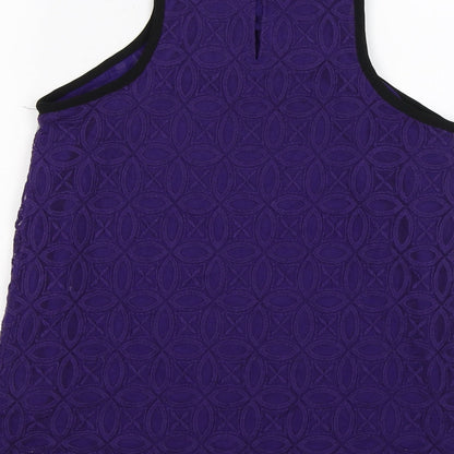 NEXT Womens Purple Floral Lace Basic Tank Size 12