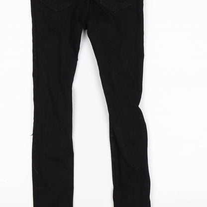 A2Z 4 kids Girls Black  Denim Skinny Jeans Size 11-12 Years - distressed