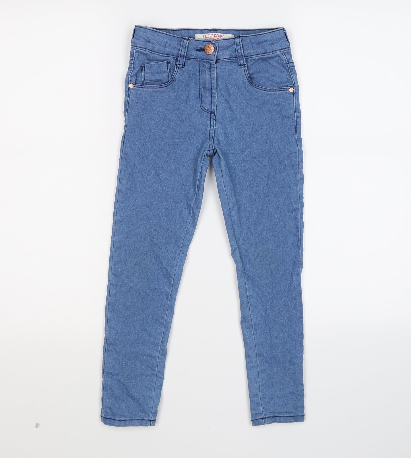 Matalan Girls Blue  Denim Skinny Jeans Size 7 Years