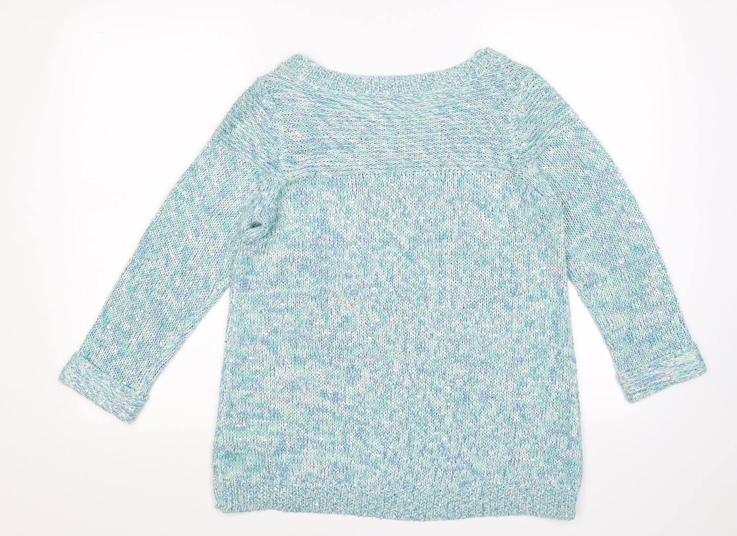 Wallis Womens Blue Striped Knit Pullover Jumper Size 2