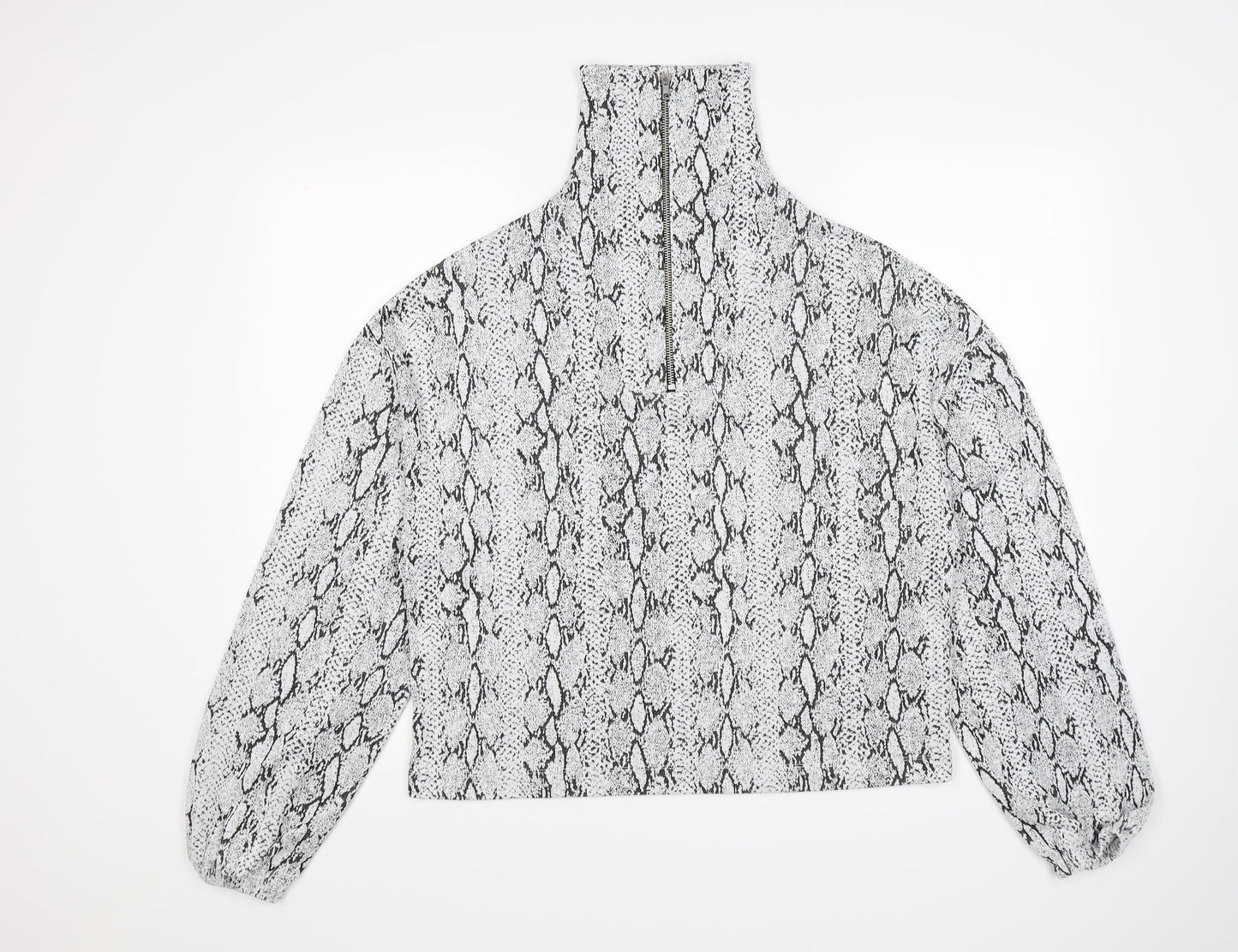 Very Womens Grey Animal Print  Pullover Jumper Size 12  - snake print